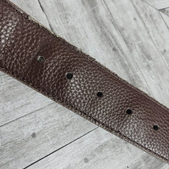 Studded 3 Strand Brown Leather Belt Womens M Country Western Rodeo Bling - Picture 10 of 11